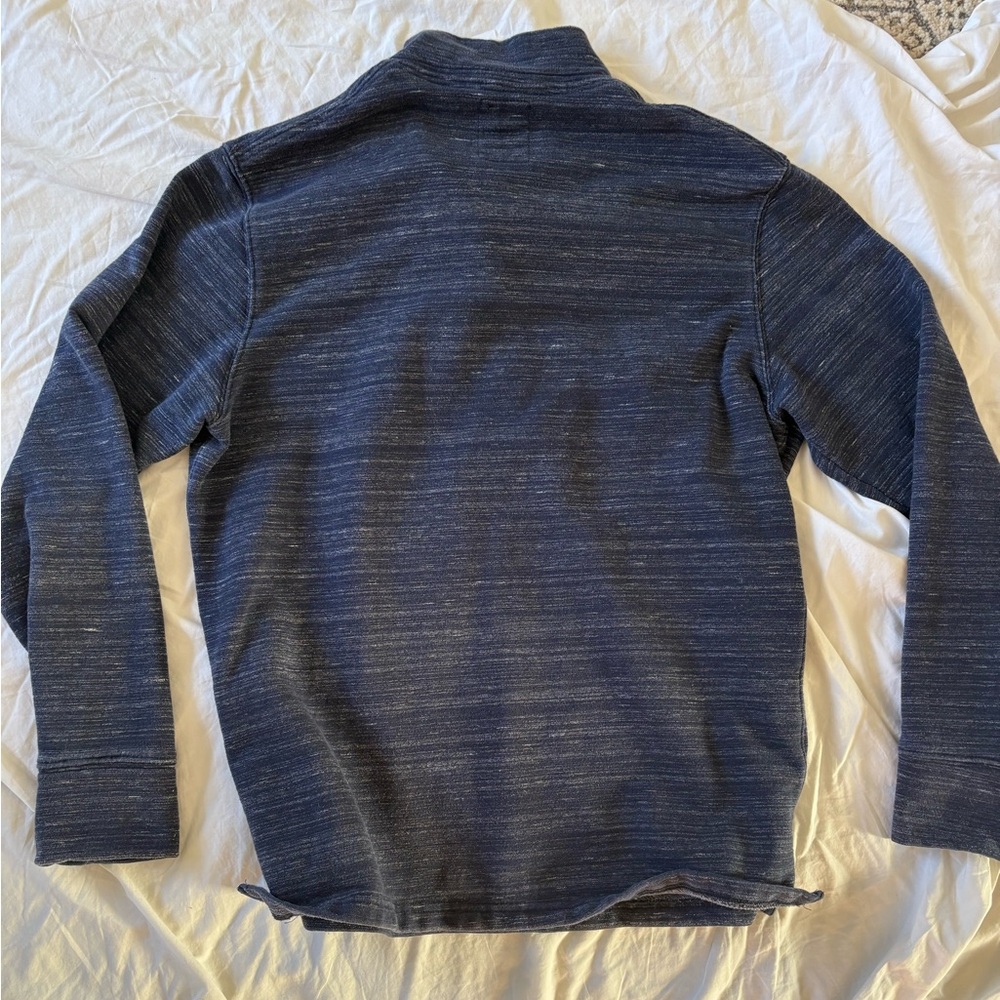 Relwen Loop Back Mock Neck Pullover - Navy Blue -… - image 7